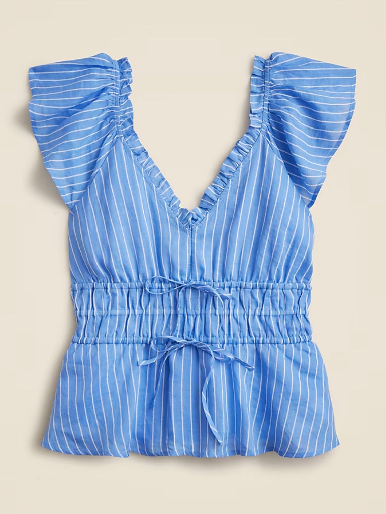 J. Crew Palermo Top In Blue